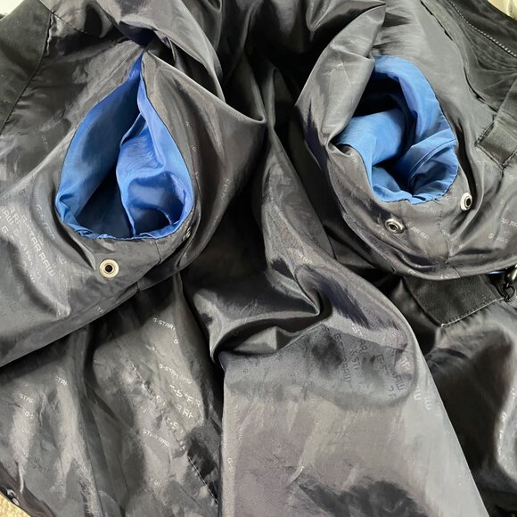 G-STAR Raw Field Pocket Utility Coat Black Zip and Button Closure Mens Small - Picture 6 of 9